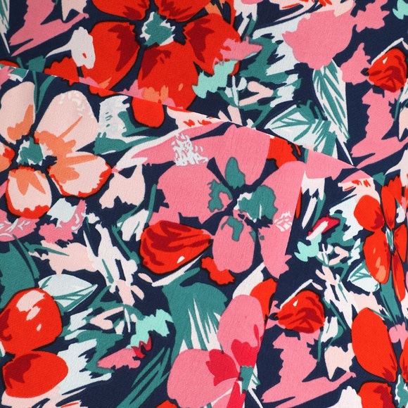 Chance of Blooms Navy Blue Multi Floral Print Halter Mini Dress - Picture 2 of 8